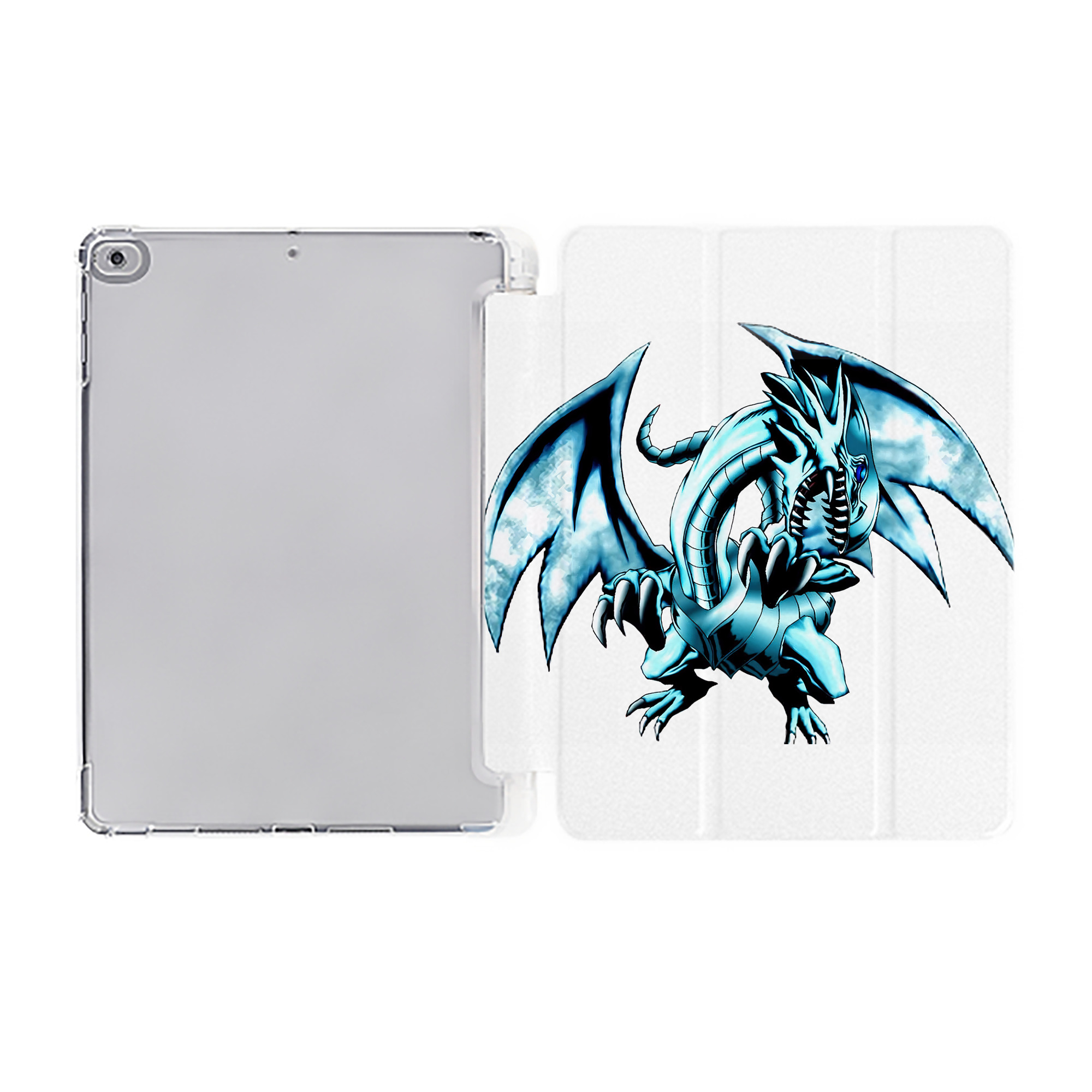 （画像用） 遊☆戯☆王 Yu-Gi-Oh! IPad ケース ペン収納付き 三つ折りスタンド PUレザー×シリコン 対応機種9.5/10.5/10.9インチ